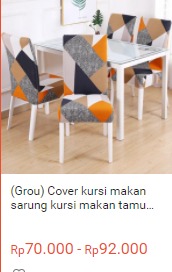 Sarung kursi makan tamu 